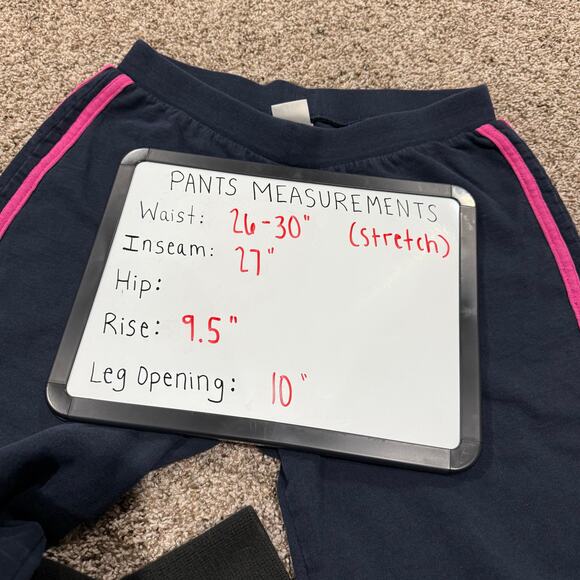 VTG y2k Women's Blue Pink Bobby Jack Style 'Perfection' Wide Leg Sweatpants Sz S - Picture 9 of 9